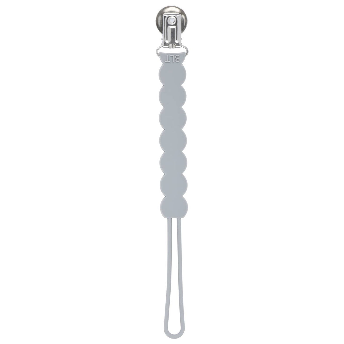 Waverly Gray All Silicone Modern Pacifier Clip