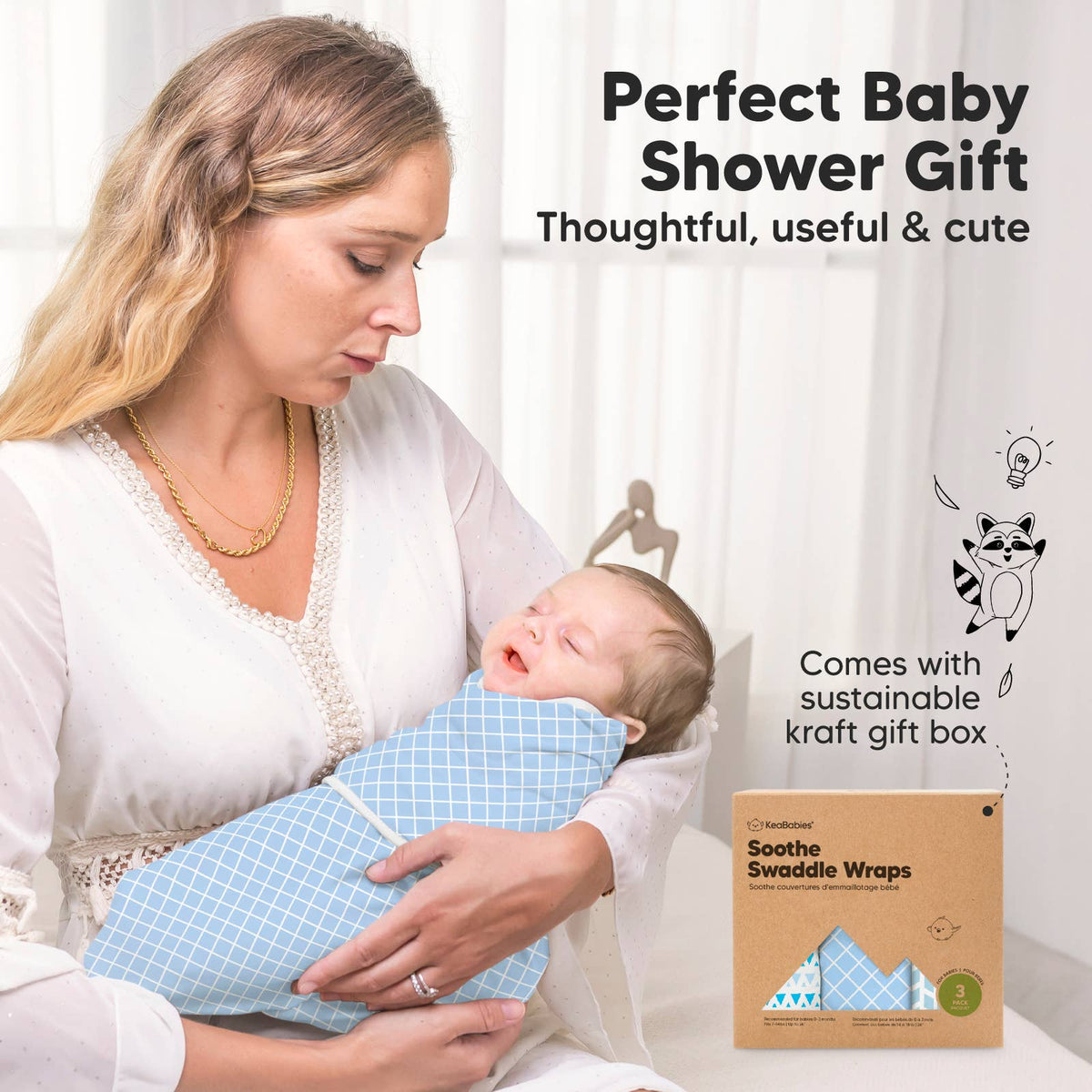 Storm-3pk Soothe Baby Swaddles 0-3 Months