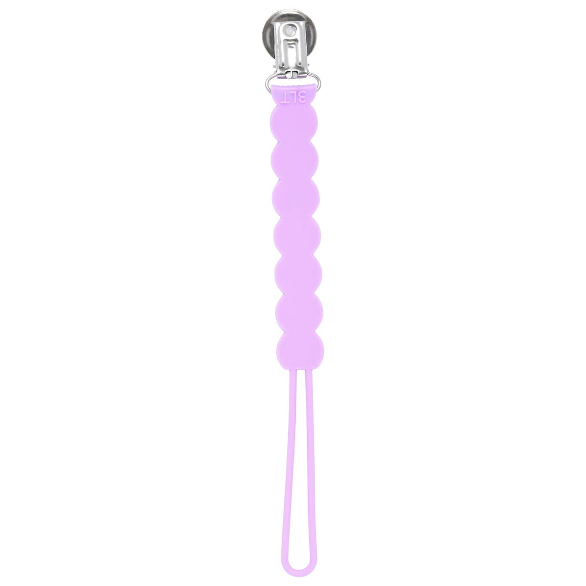 Waverly Lavender All Silicone Modern Pacifier Clip