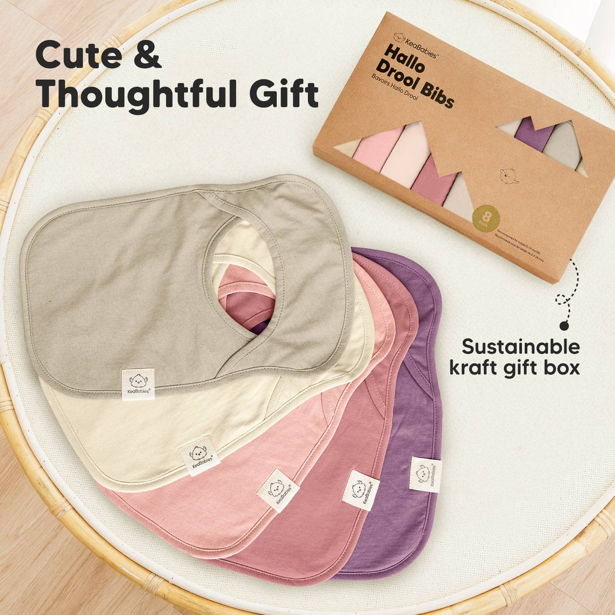 Dahlia 8-Pack Hallo Drool Bibs