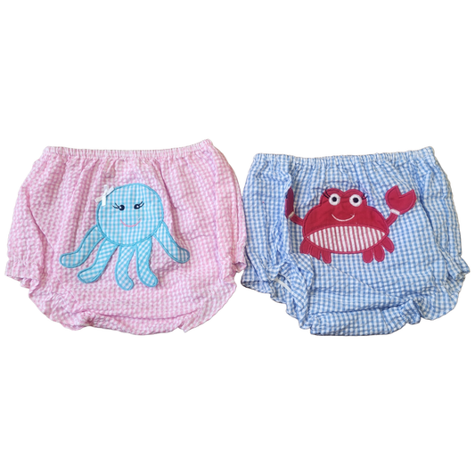 2 Piece Diaper Cover Set - Crab & Octopus
