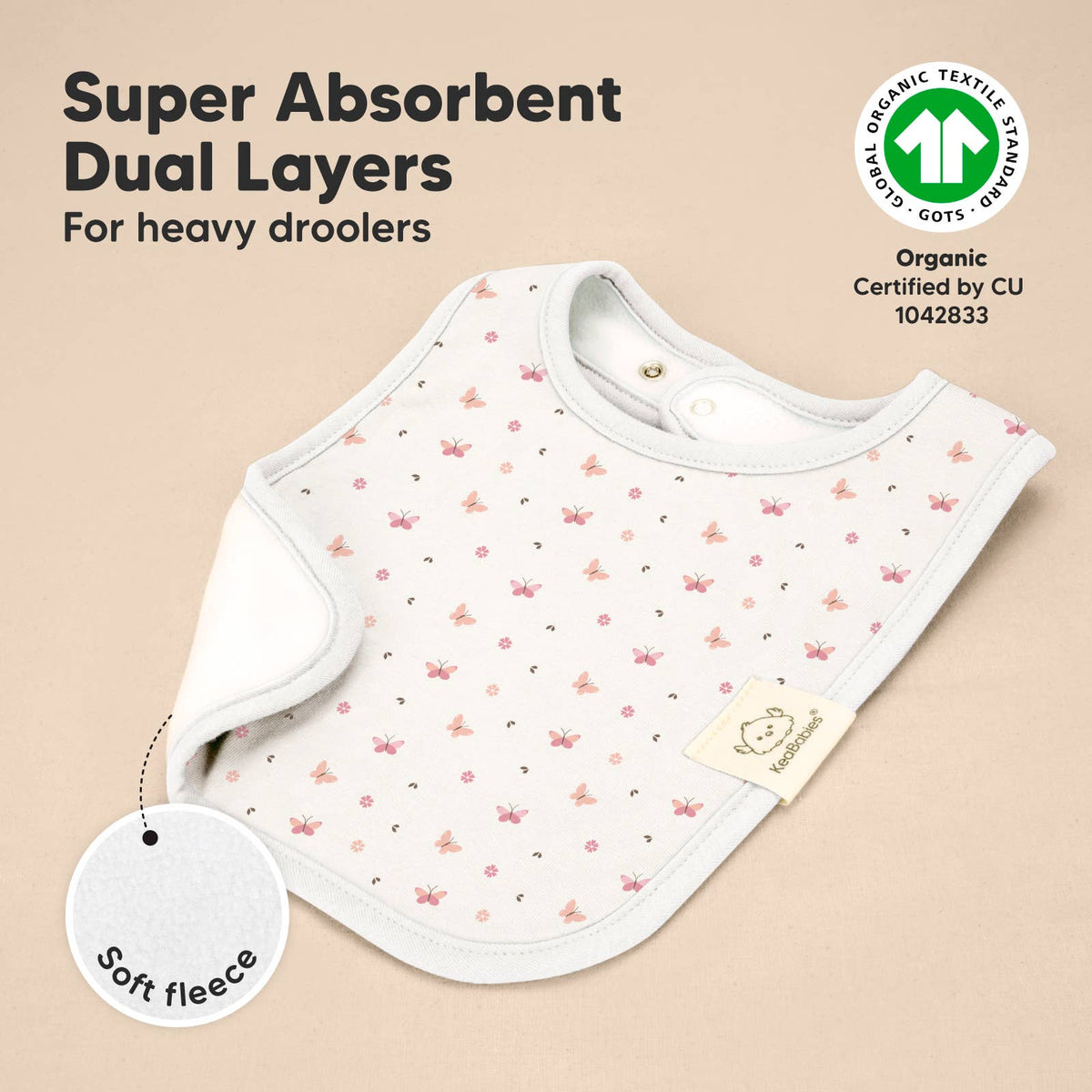 Butterflies 8-Pack Coast Drool Bibs