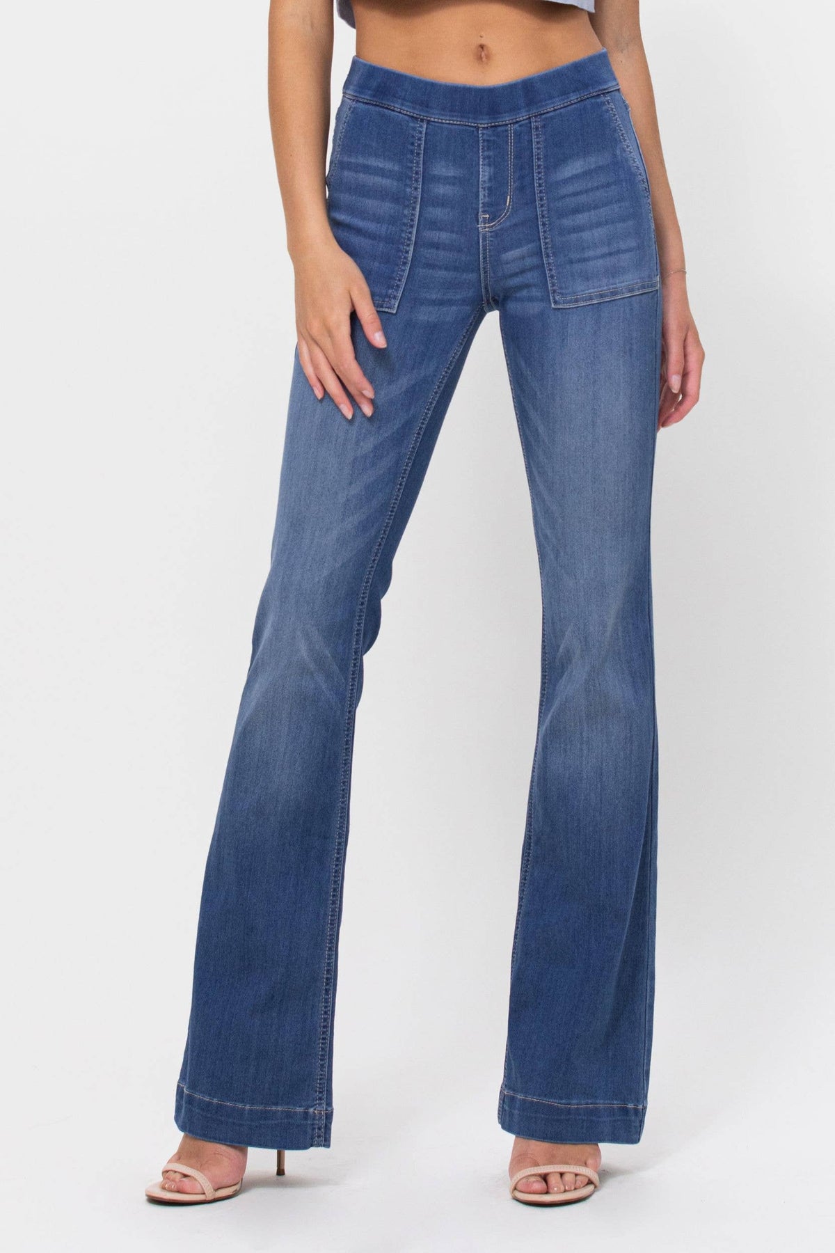 AB36651M Mid Rise Flare Pull On with Surplus Pockets