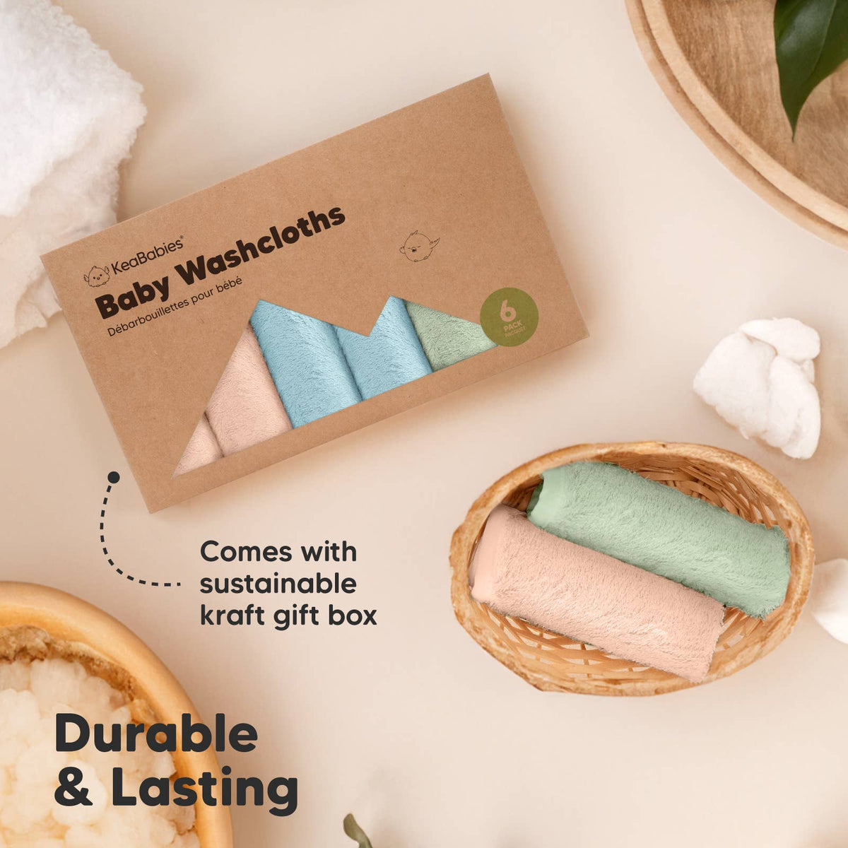 Mellow - 6-Pack Baby Wash Cloths