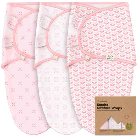 Blossom-3pk Soothe Baby Swaddles 0-3 Months