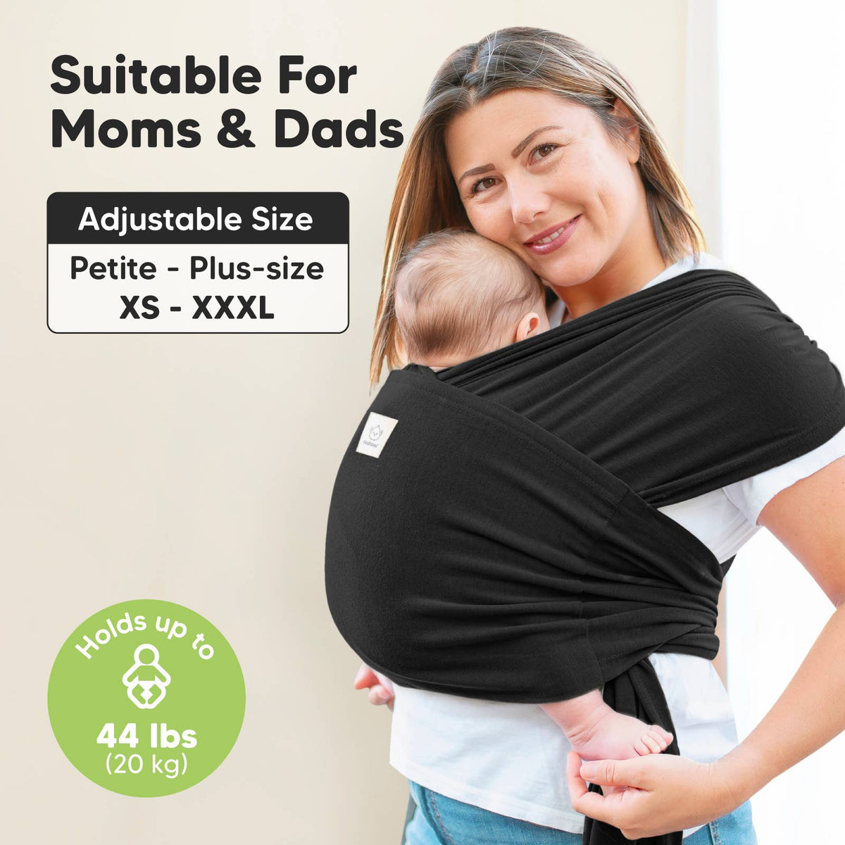 Trendy Black KB D-Lite Wrap Carrier