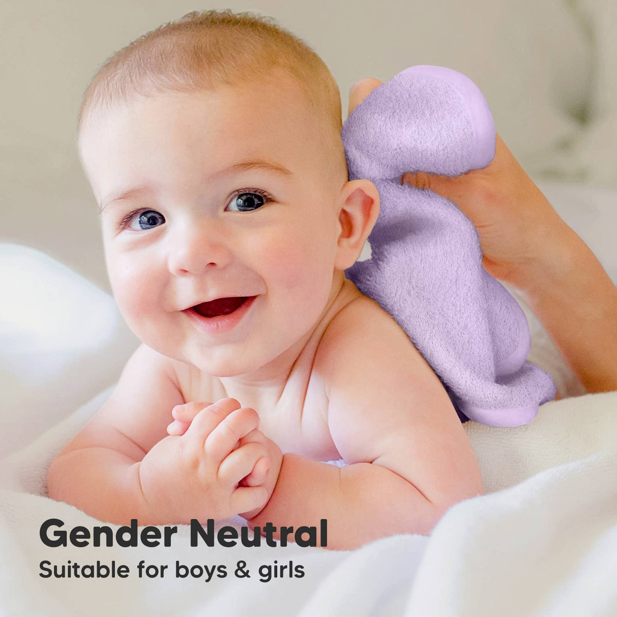 Soft Lilac - 6-Pack Baby Wash Cloths