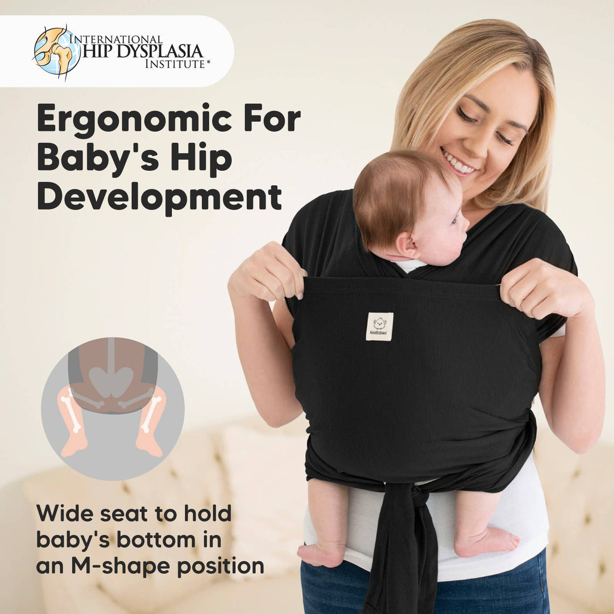 Trendy Black KB D-Lite Wrap Carrier