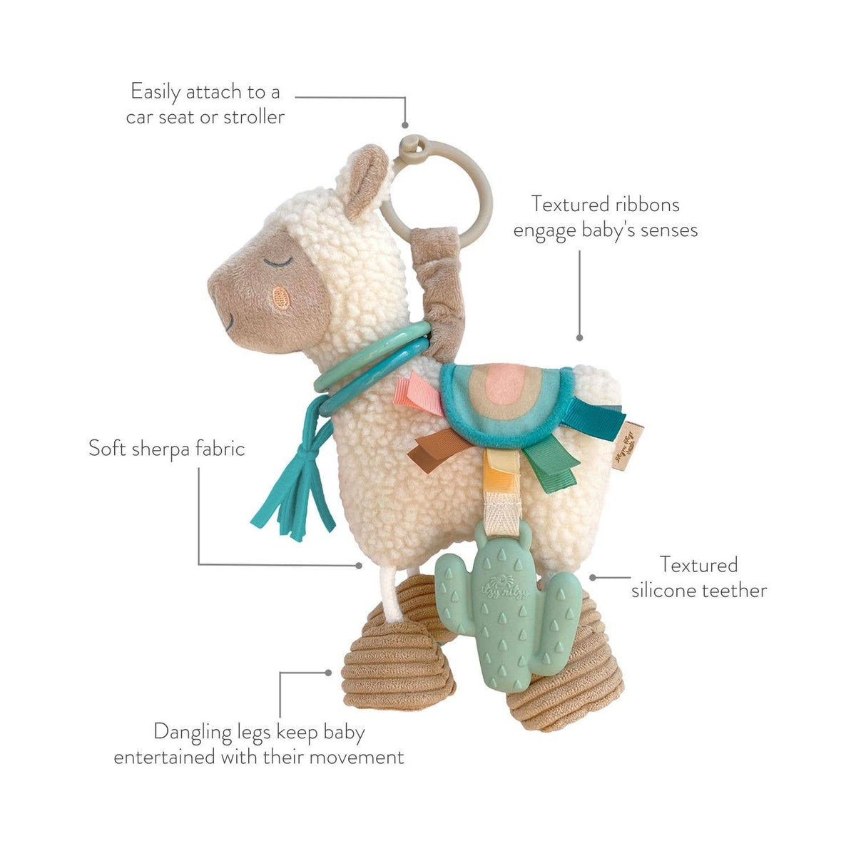 Unicorn Link & Love™ Activity Plush w/Teether Toy