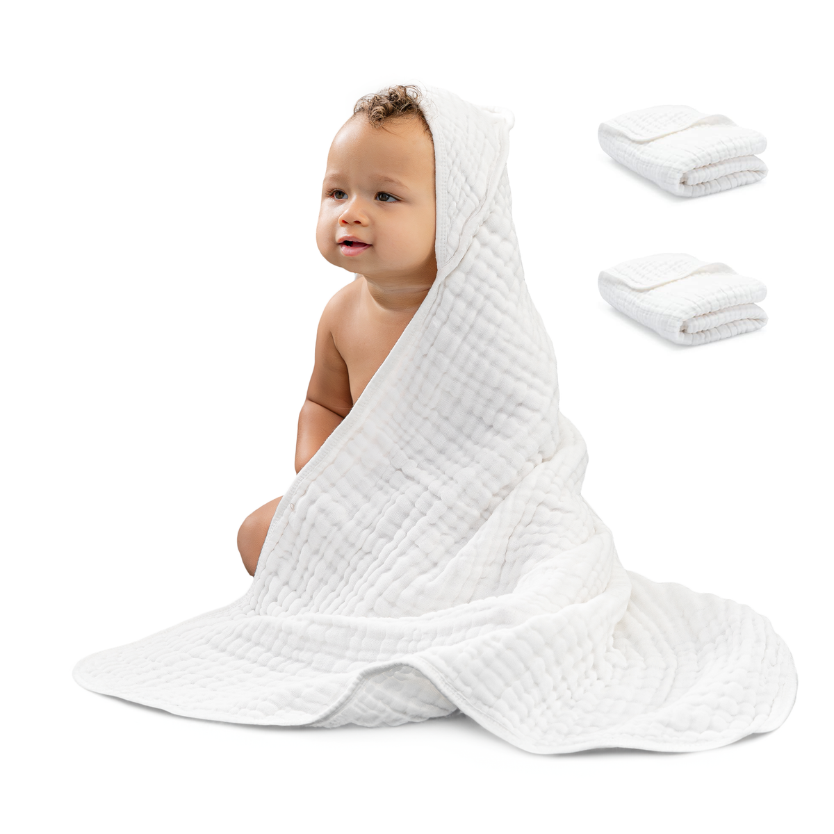 Baby Hooded 9 Layer Muslin Cotton Towel for Kids