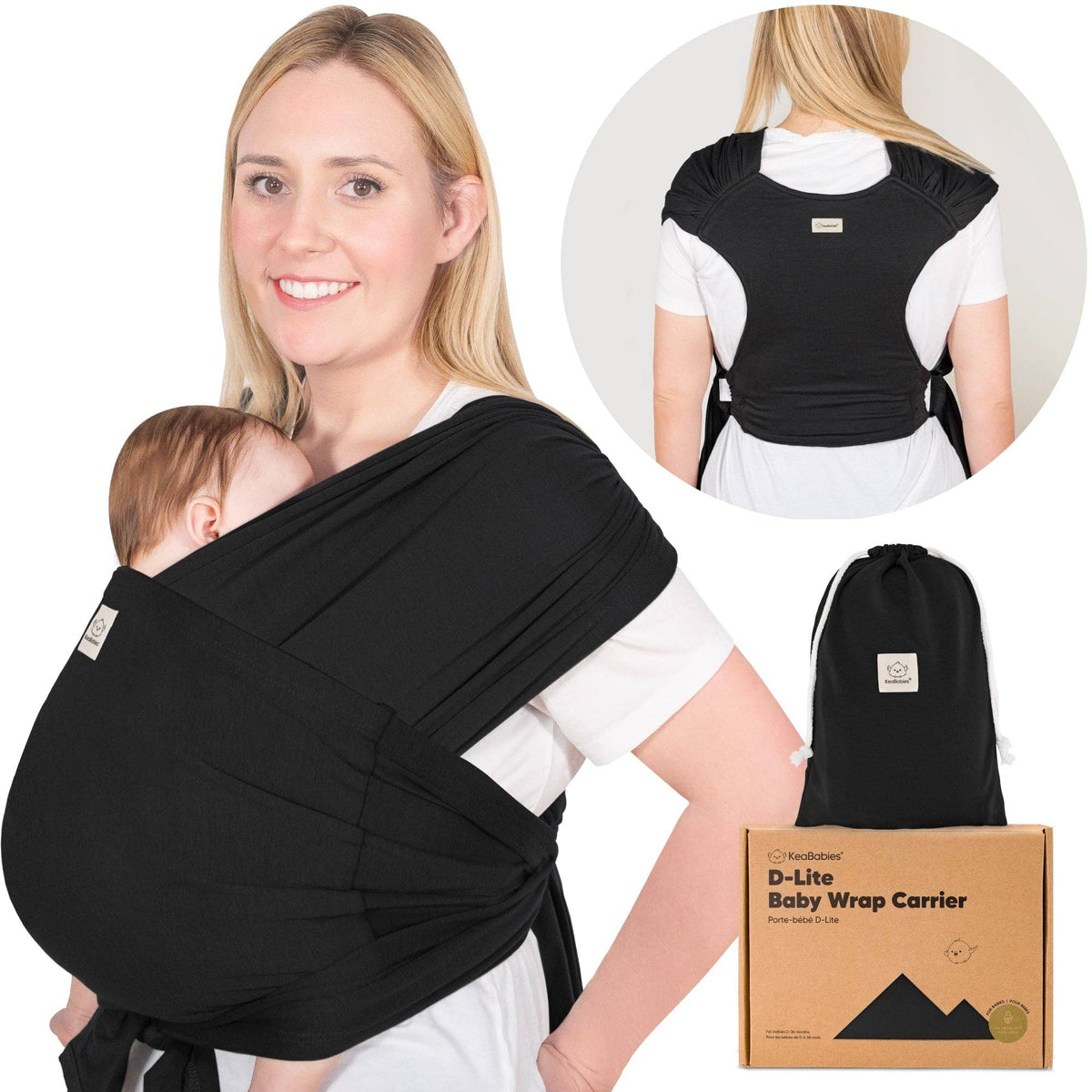 Trendy Black KB D-Lite Wrap Carrier