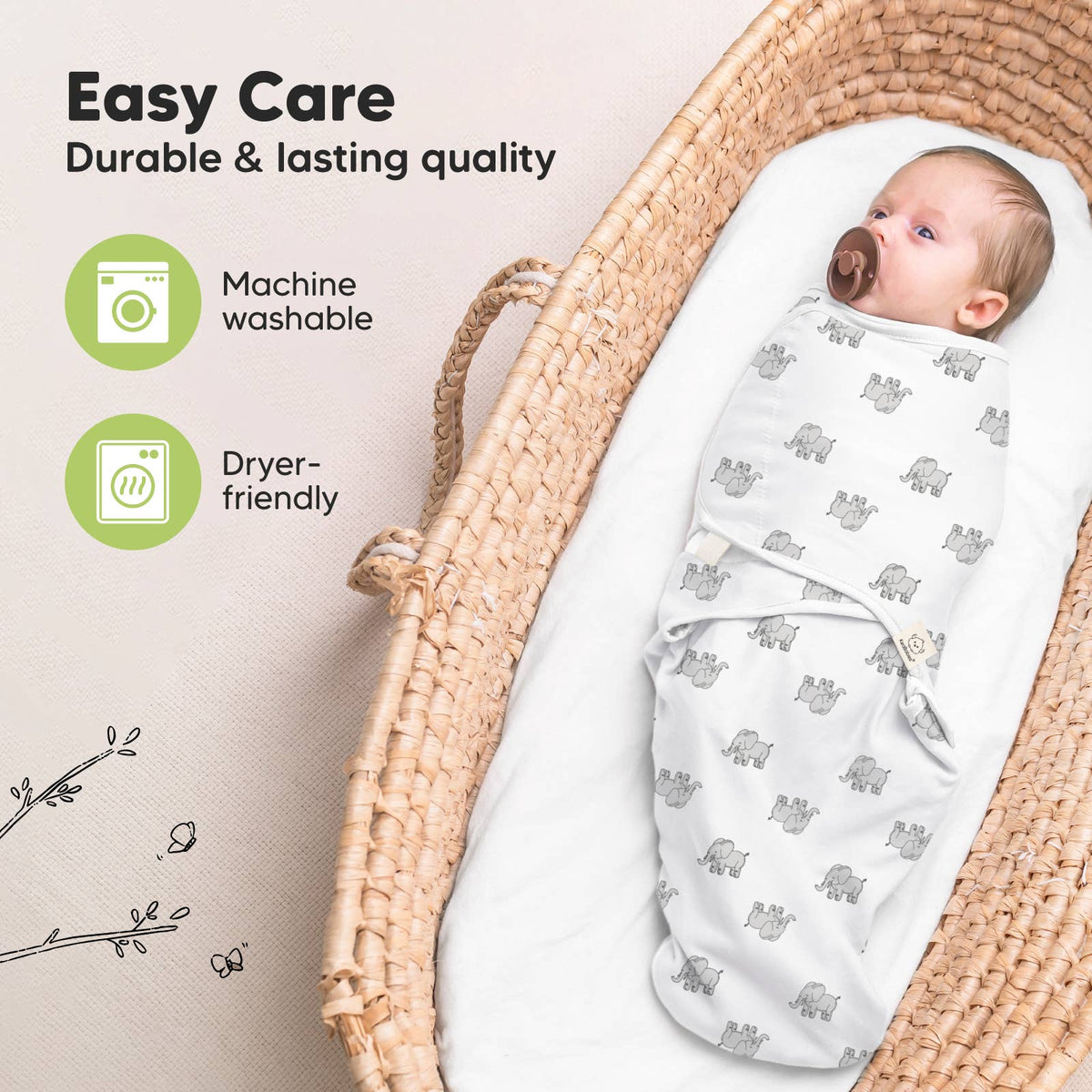 The Wild2 - 3pk Soothe Baby Swaddles 0-3 Months