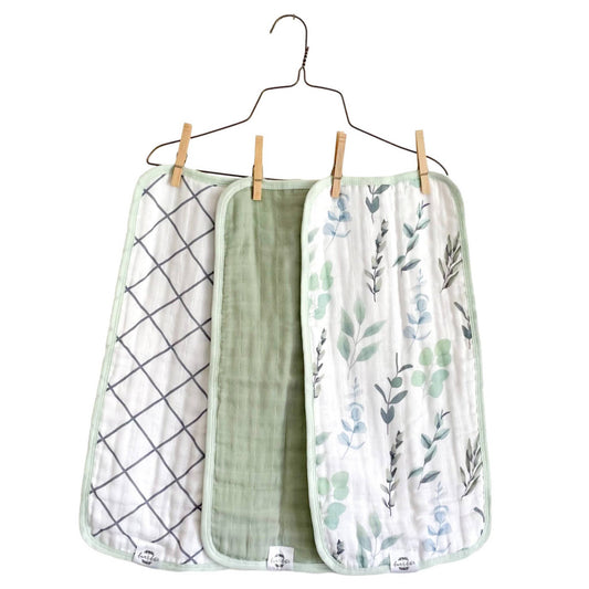 Organic Premium Burp Cloths - Sage