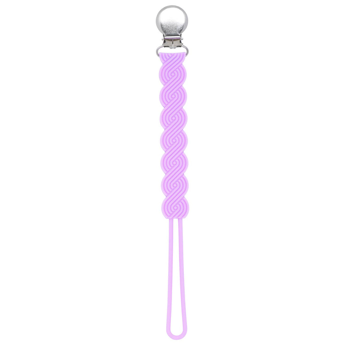Waverly Lavender All Silicone Modern Pacifier Clip