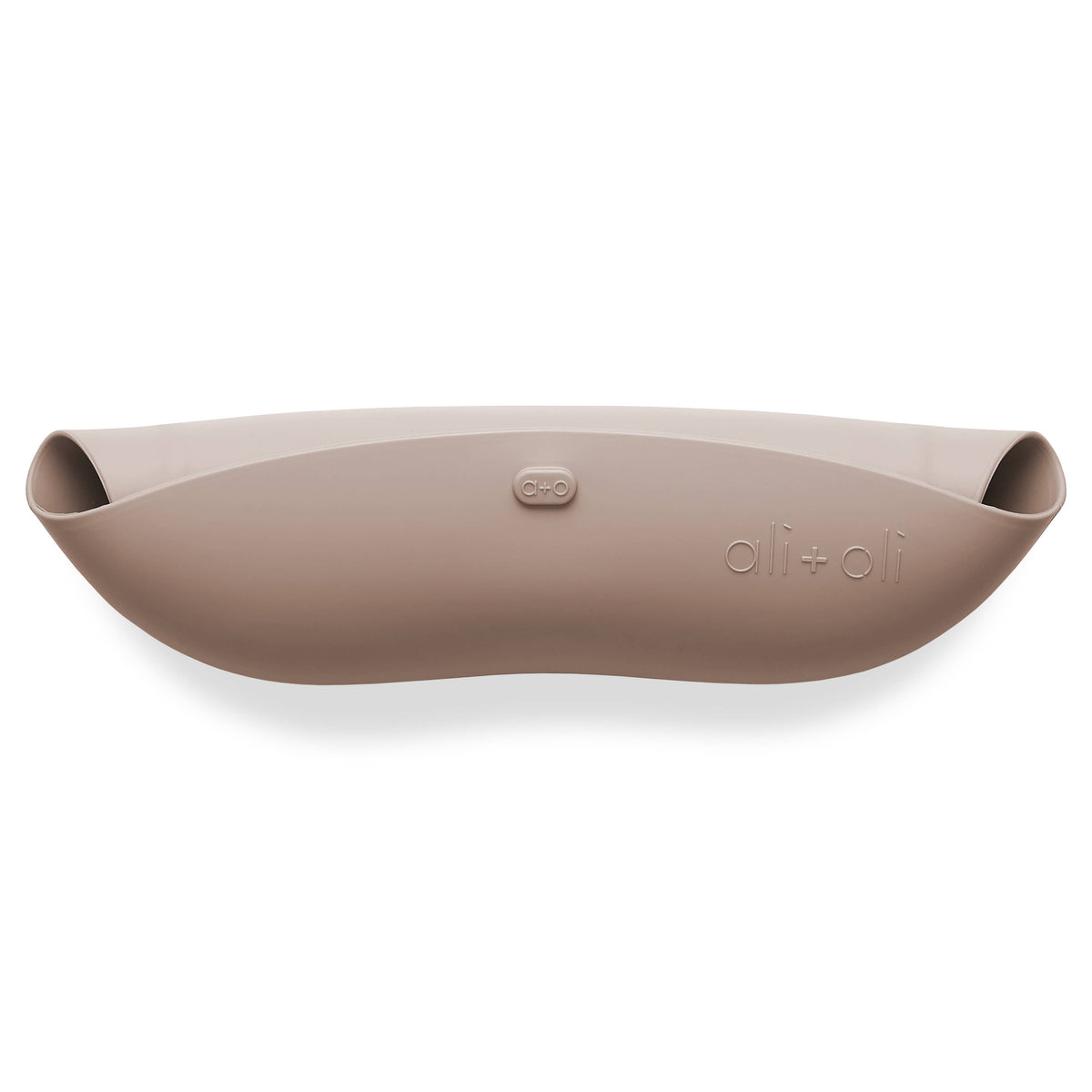 Silicone Baby Bib Roll Up & Stay Closed (Taupe)