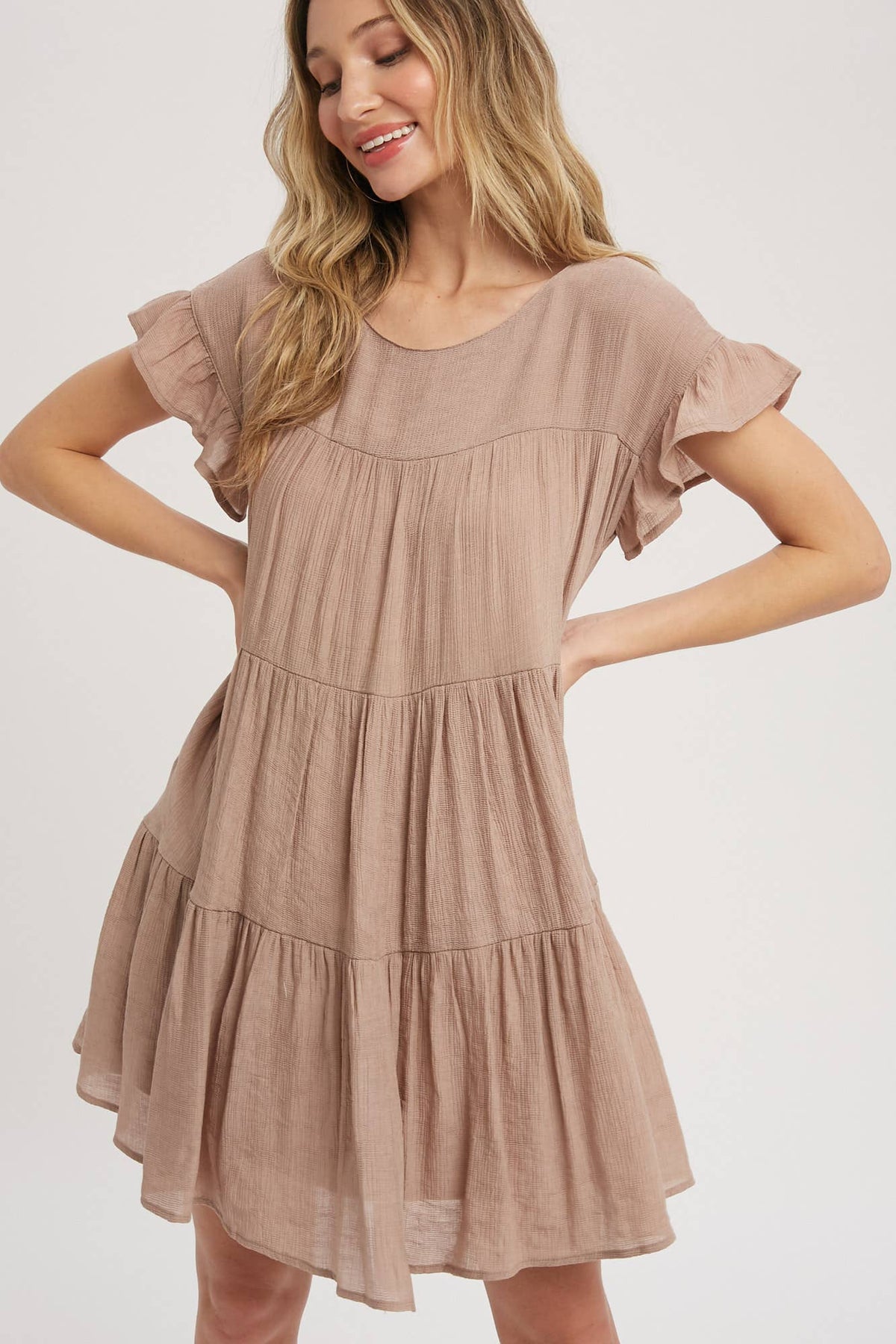 ***SALE*** Ruffle Hem Tiered Babydoll Dress