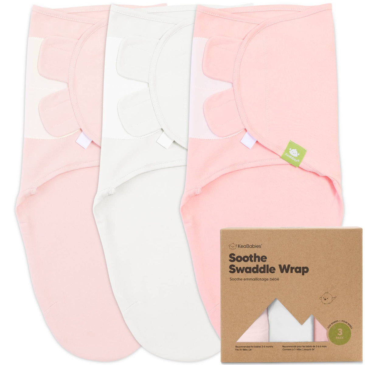 Candy - 3pk Soothe Baby Swaddles 0-3 Months