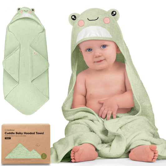 Frog KB Cuddle Baby Hooded Towel