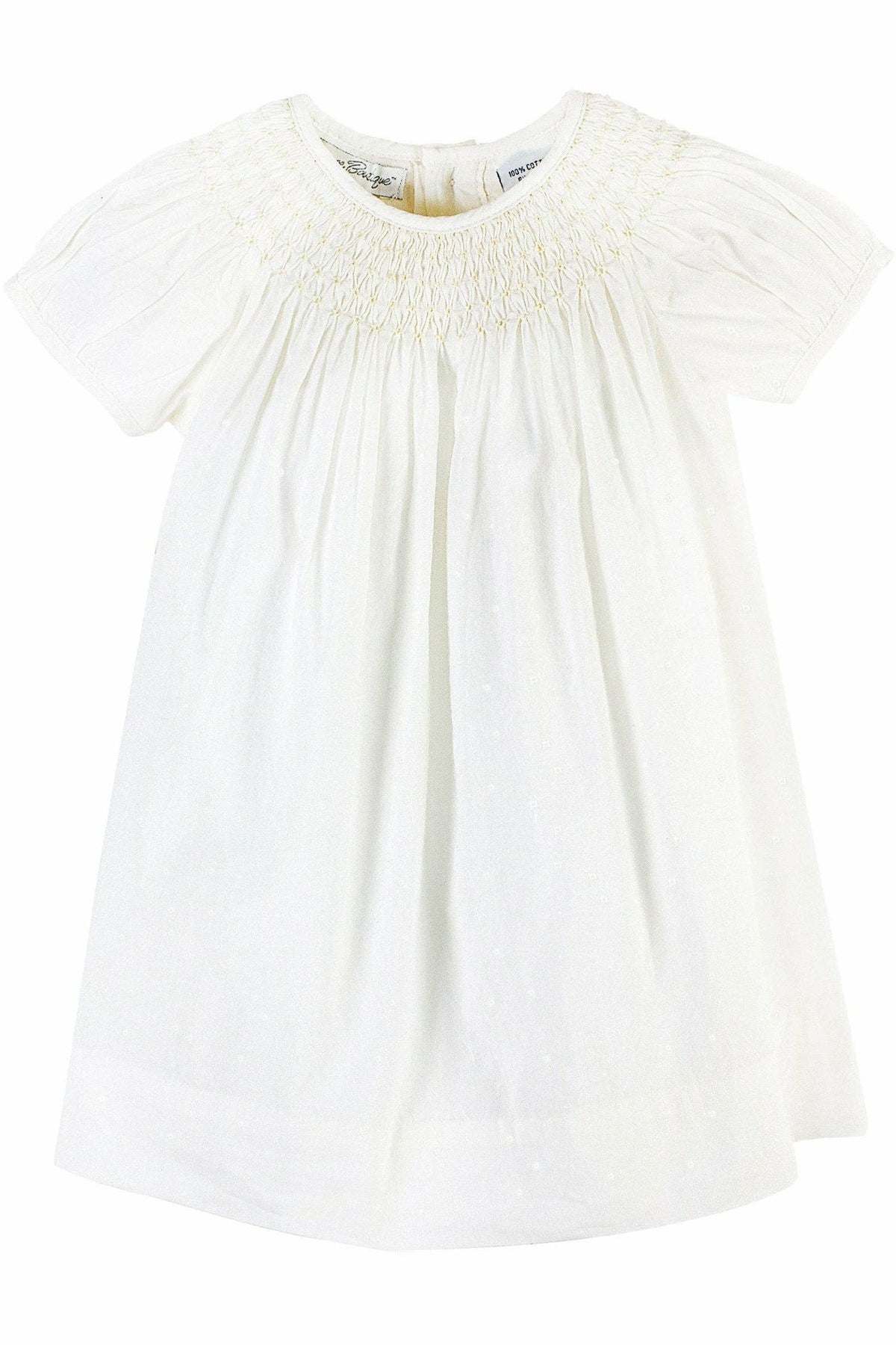 Baby Girls Classic Bishop Dress & Bonnet - Cream