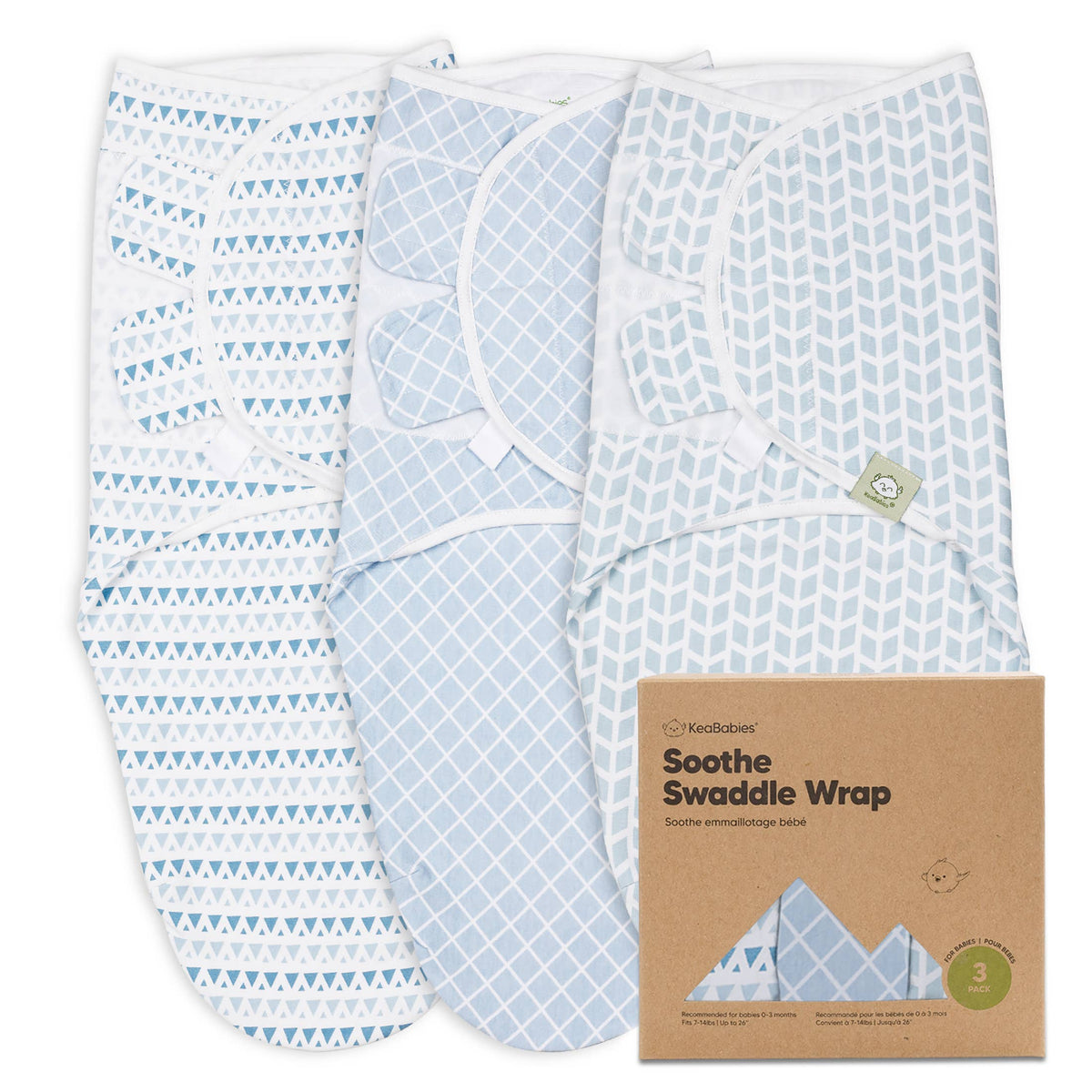 Storm-3pk Soothe Baby Swaddles 0-3 Months