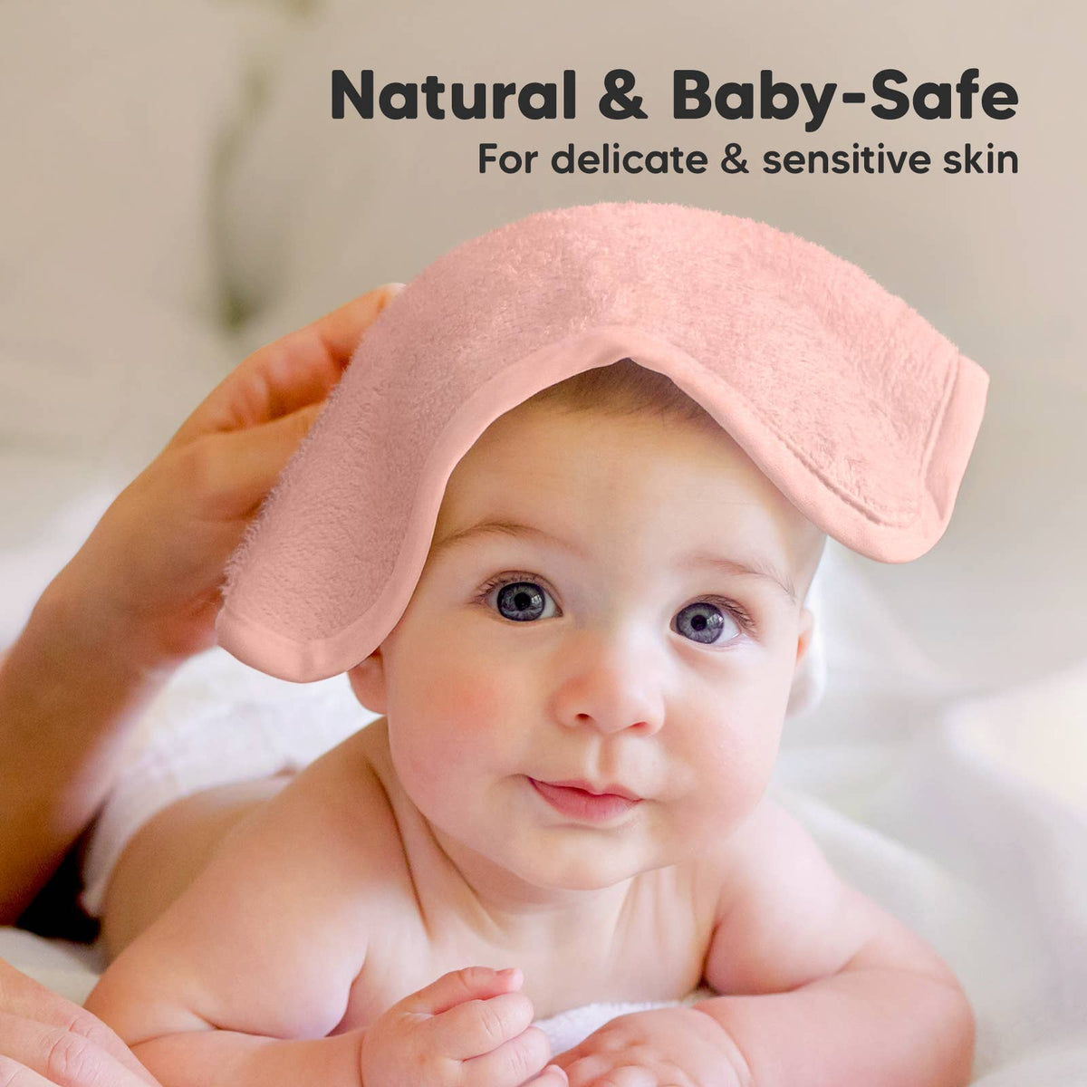 Pink 6-Pack Baby Wash Cloths