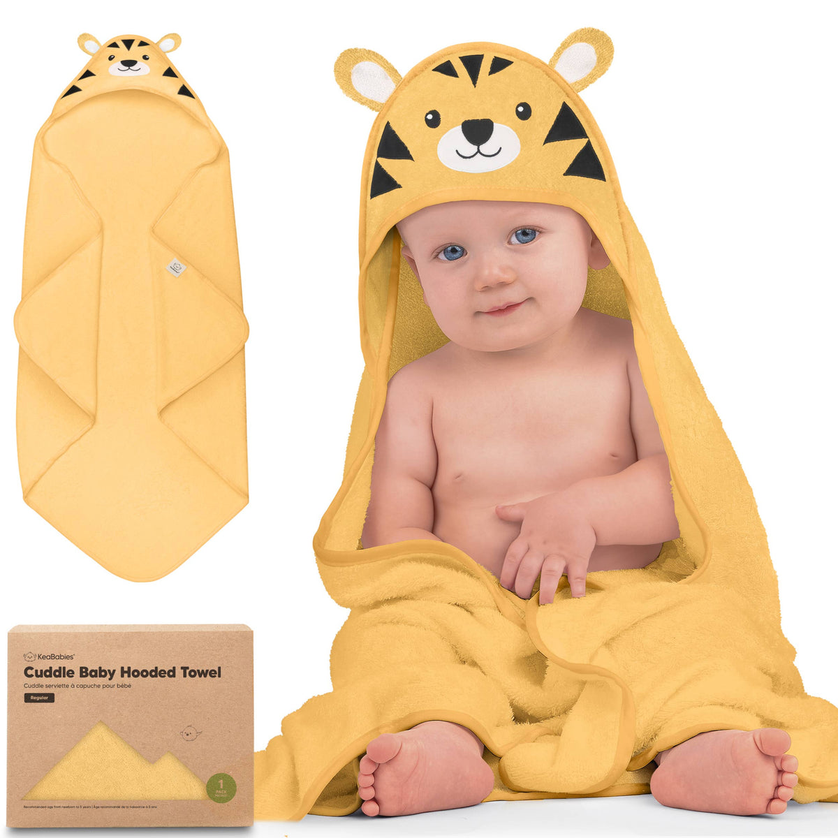 Tiger KB Cuddle Baby Hooded Towel
