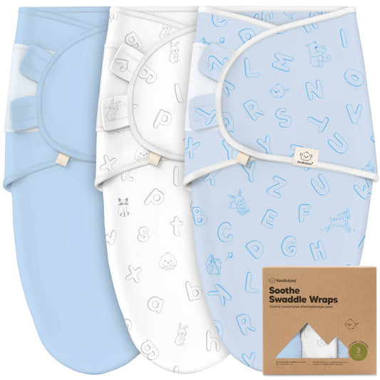 Clouds ABC 3pk Soothe Baby Swaddles 0-3 Months