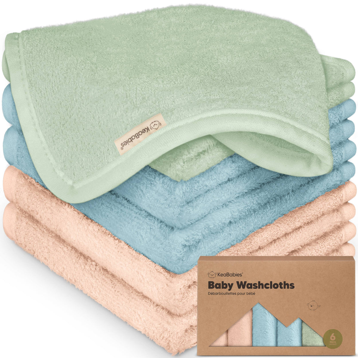 Mellow - 6-Pack Baby Wash Cloths