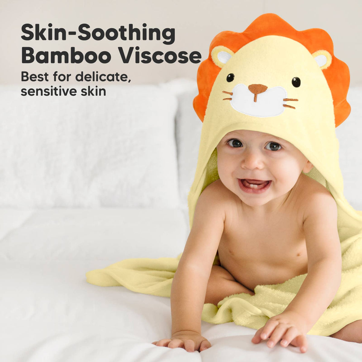 Lion KB Cuddle Baby Hooded Towel