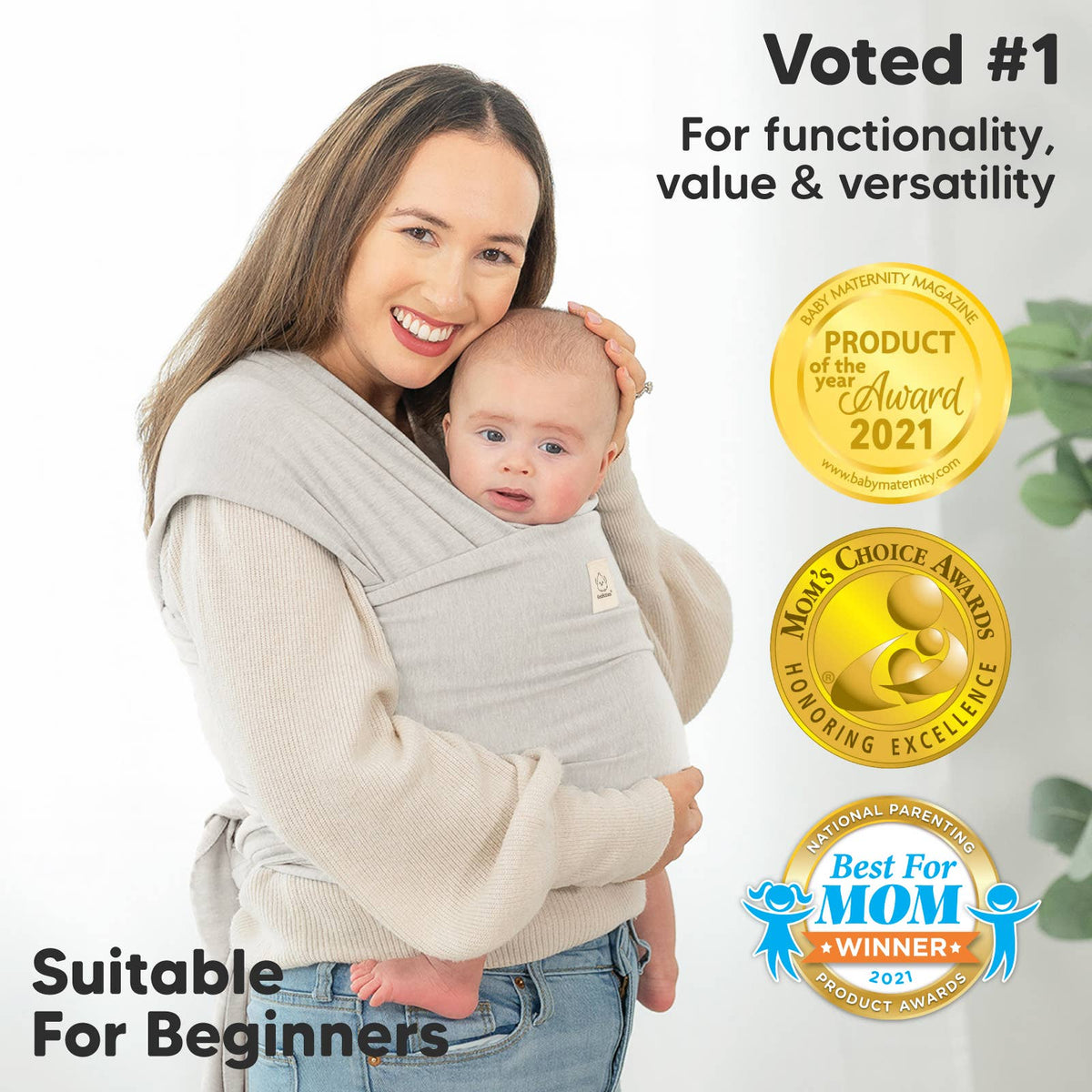 Rhino Gray KB OG Baby Wrap Carrier