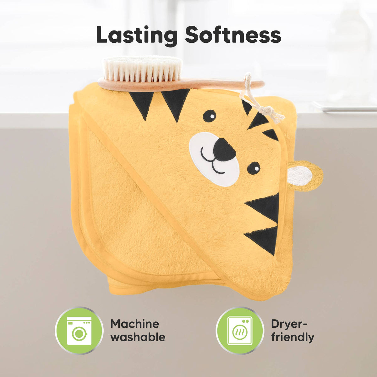 Tiger KB Cuddle Baby Hooded Towel