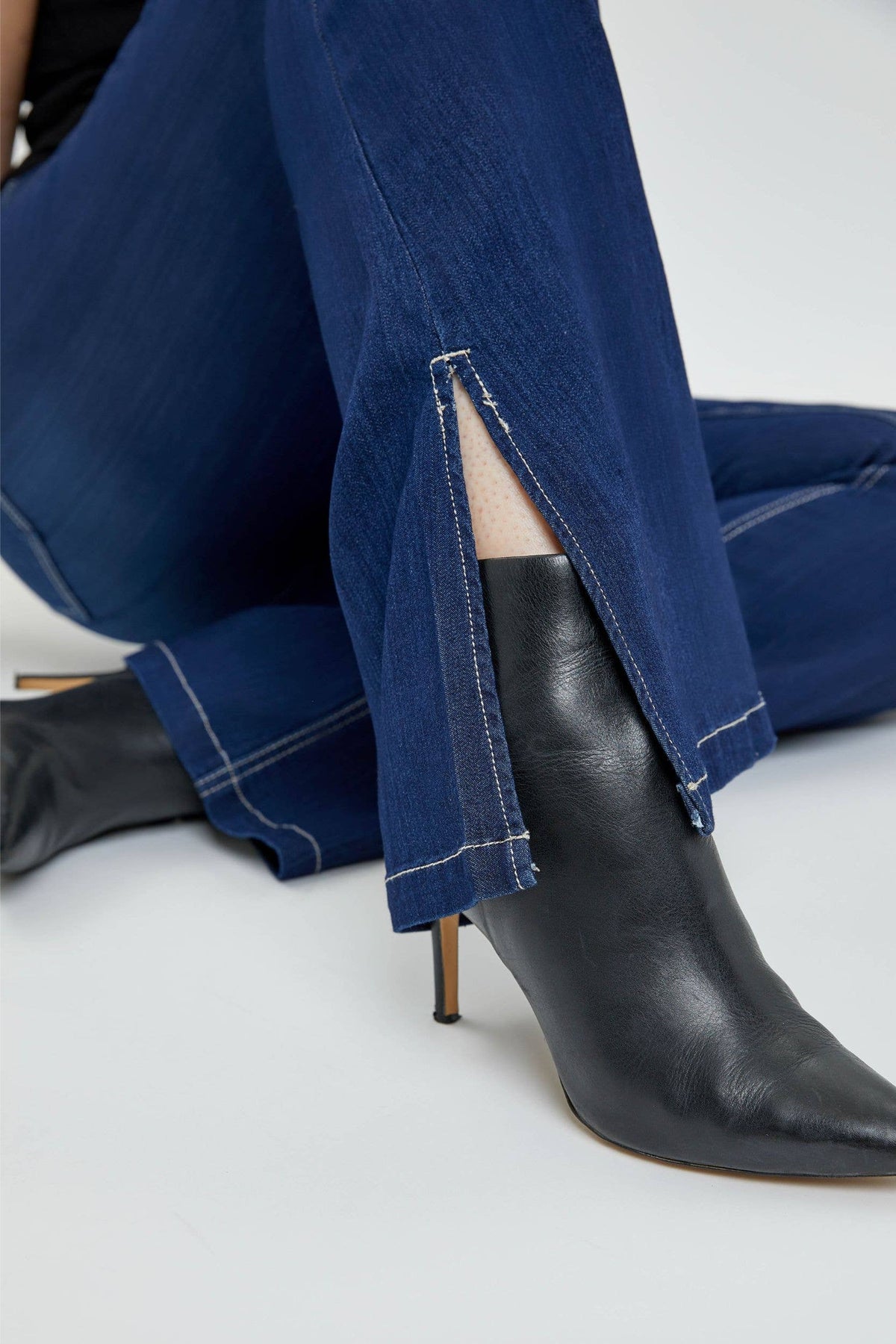 Plus Mid Rise Pull On Flare w/Side SlitAB38664DKP