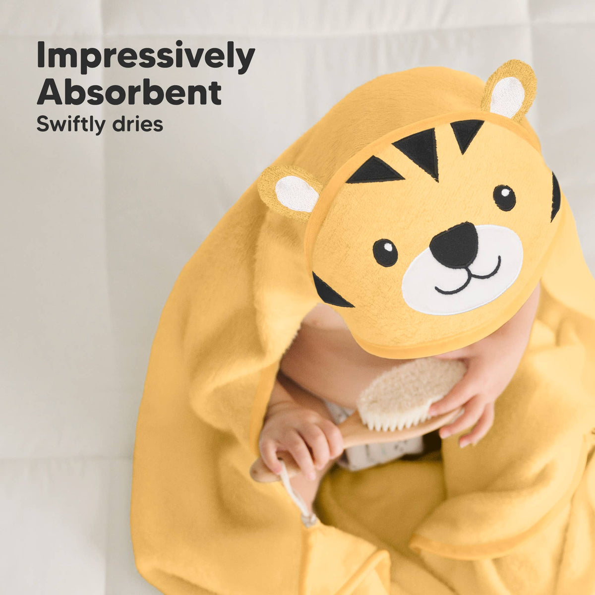 Tiger KB Cuddle Baby Hooded Towel