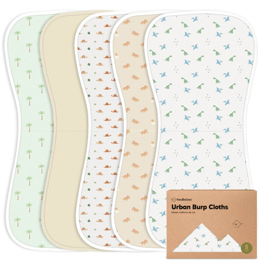 Roarsome 5-Pack Urban Burp Cloths