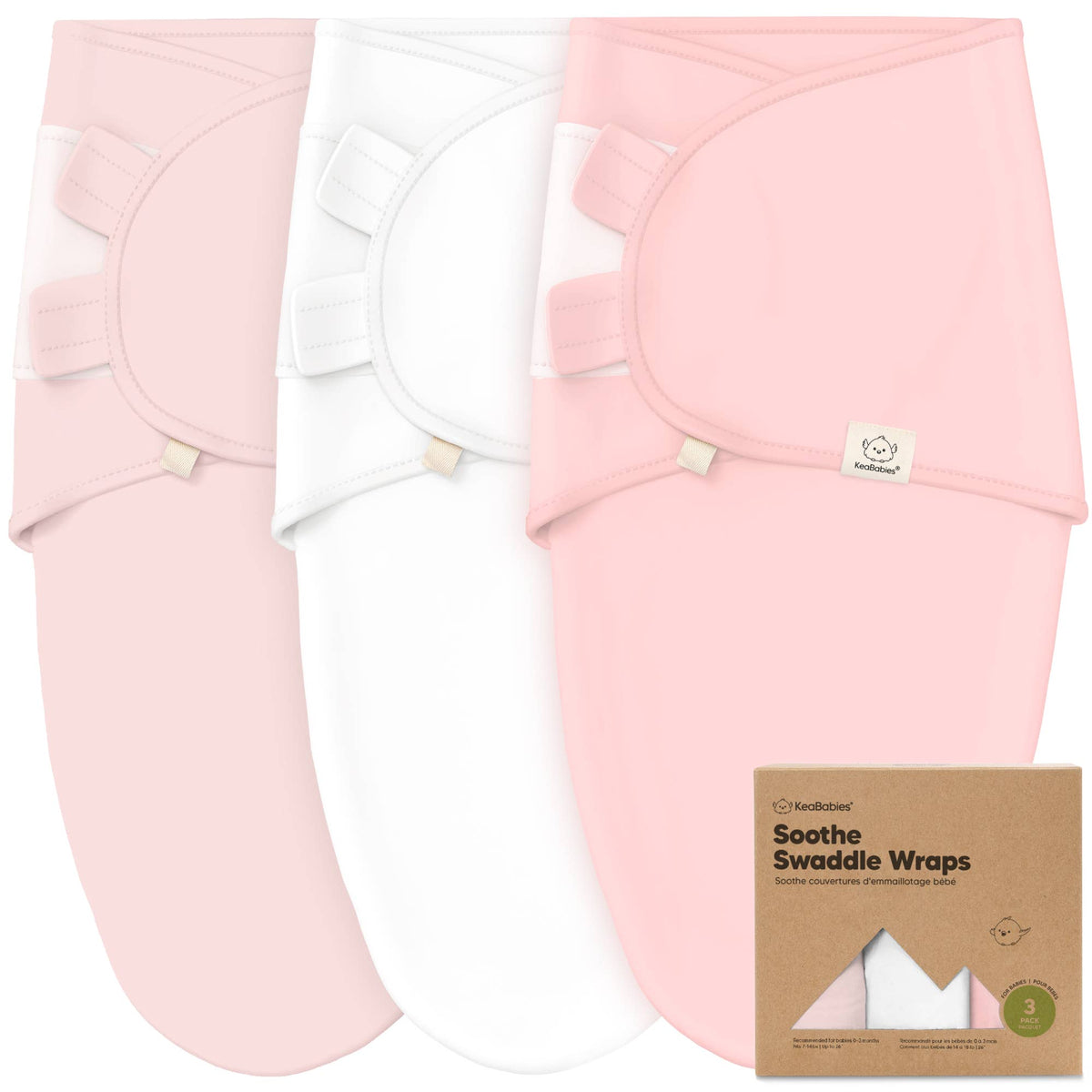 Candy - 3pk Soothe Baby Swaddles 0-3 Months