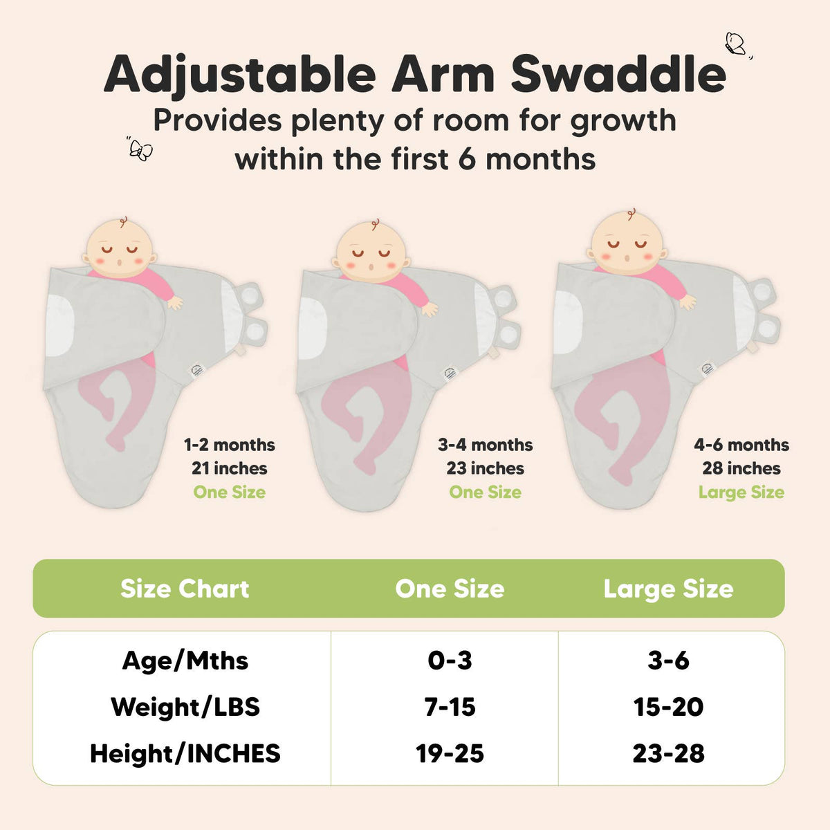 The Wild2 - 3pk Soothe Baby Swaddles 0-3 Months