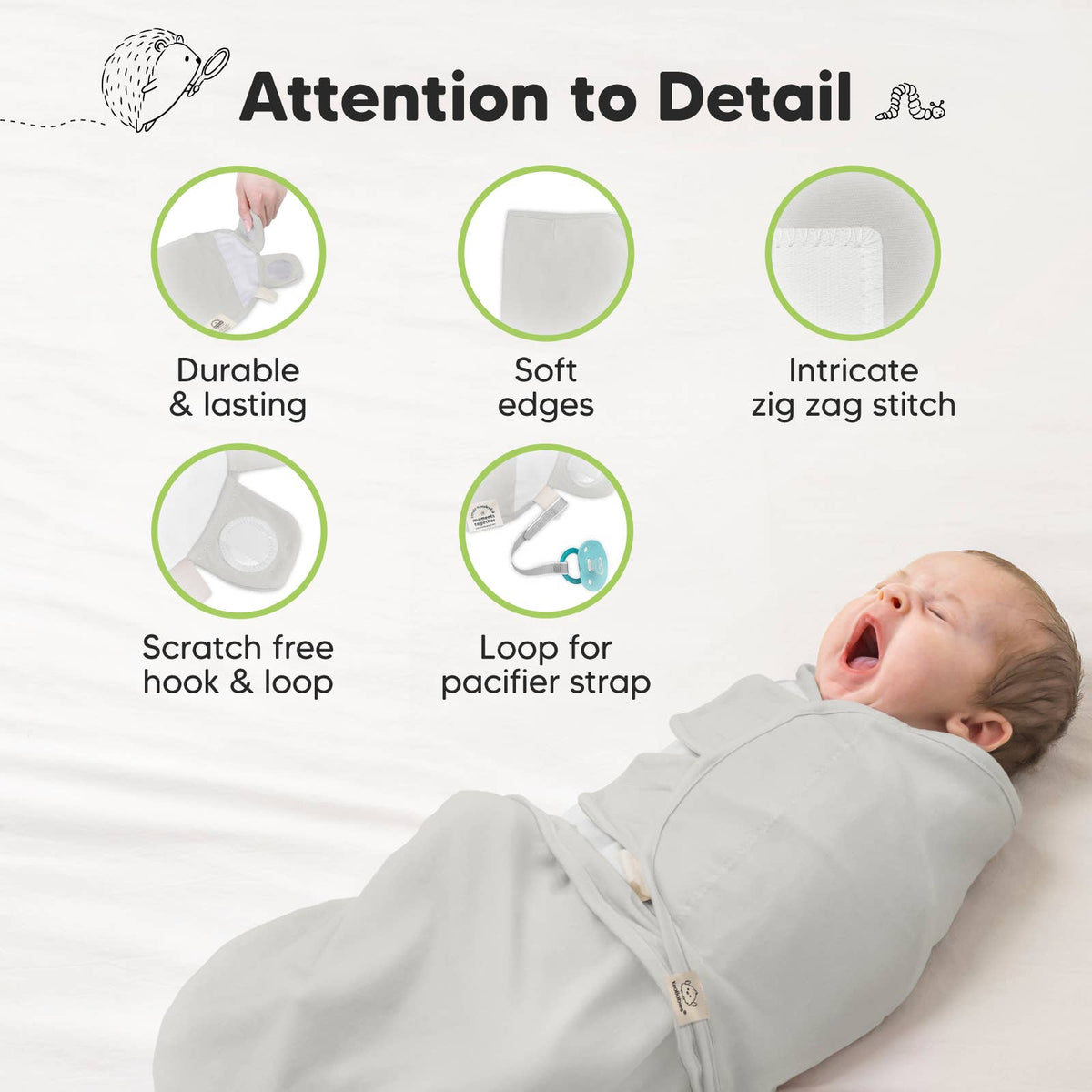 The Wild2 - 3pk Soothe Baby Swaddles 0-3 Months