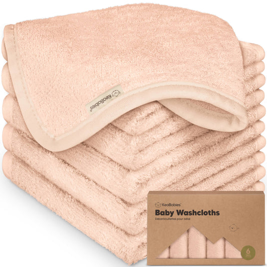 Peachy 6-Pack Baby Wash Cloths