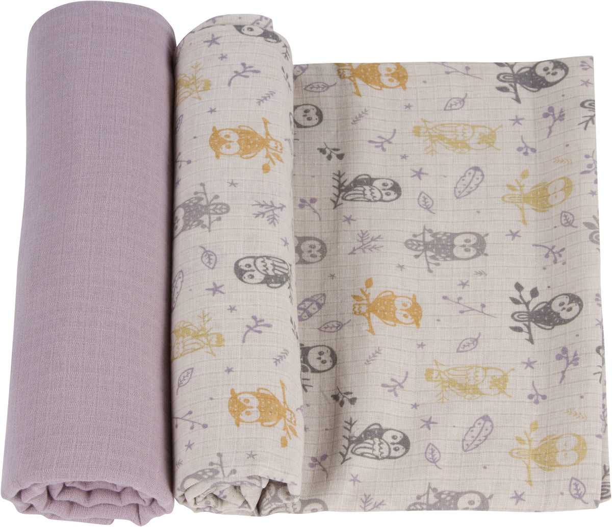 Forest Owl MiracleWare Muslin Swaddle - Pack of 2