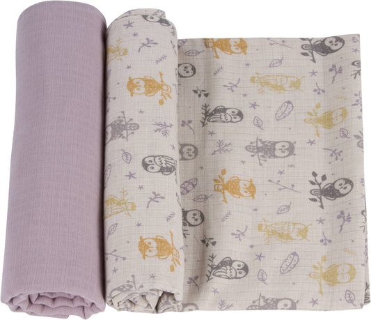 Forest Owl MiracleWare Muslin Swaddle - Pack of 2