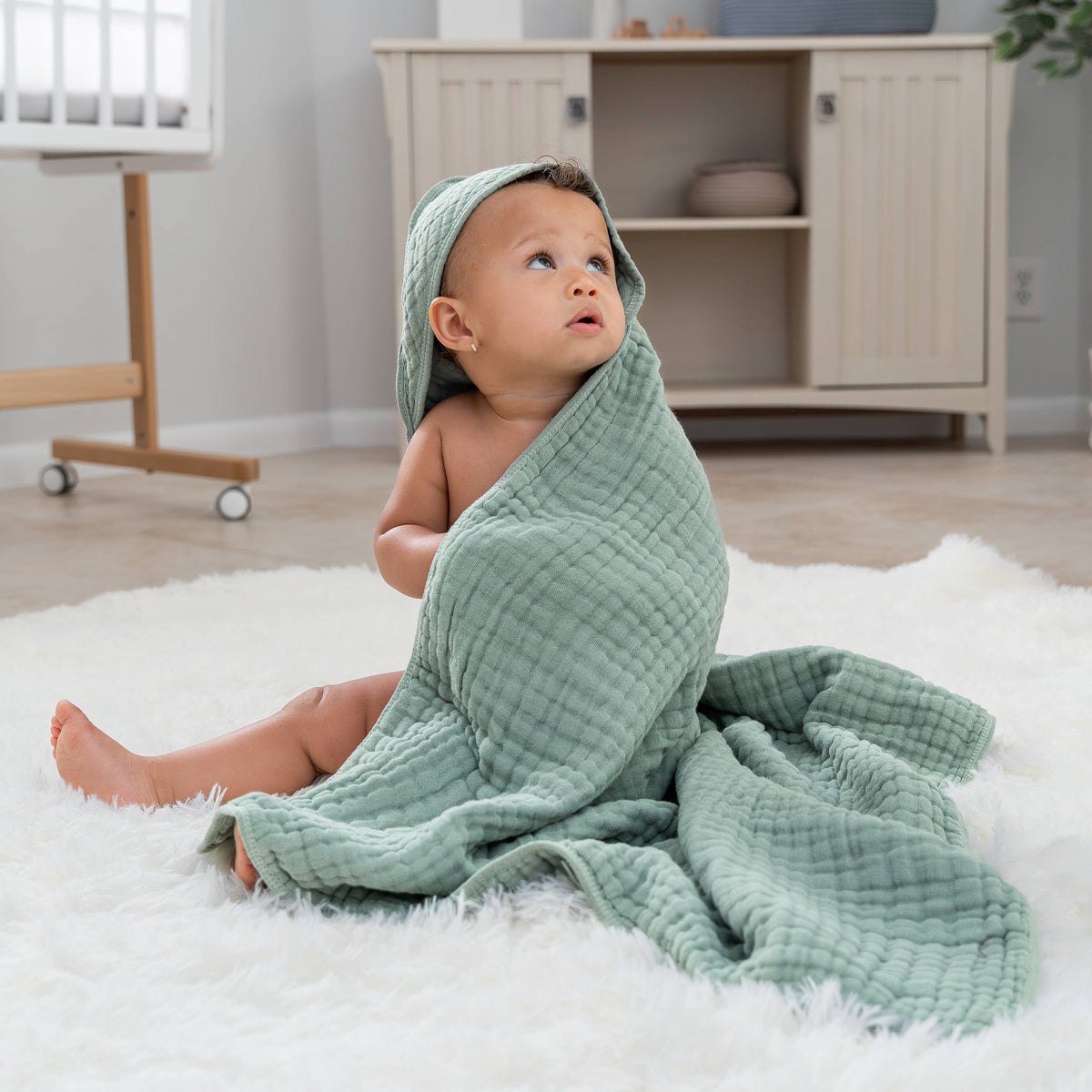 Baby Hooded 9 Layer Muslin Cotton Towel for Kids