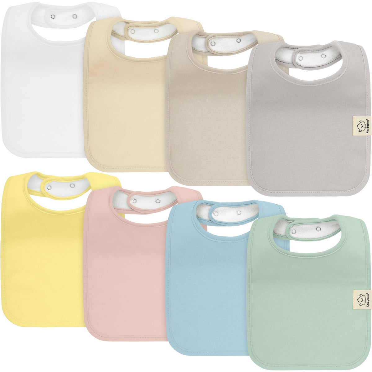 Dawn 8-Pack Coast Drool Bibs