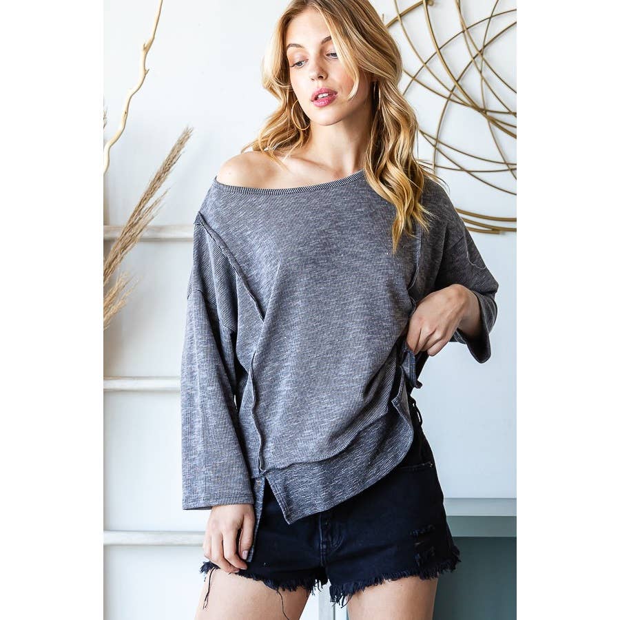 Oversized Sweatshirt Cord Slouchy Fit