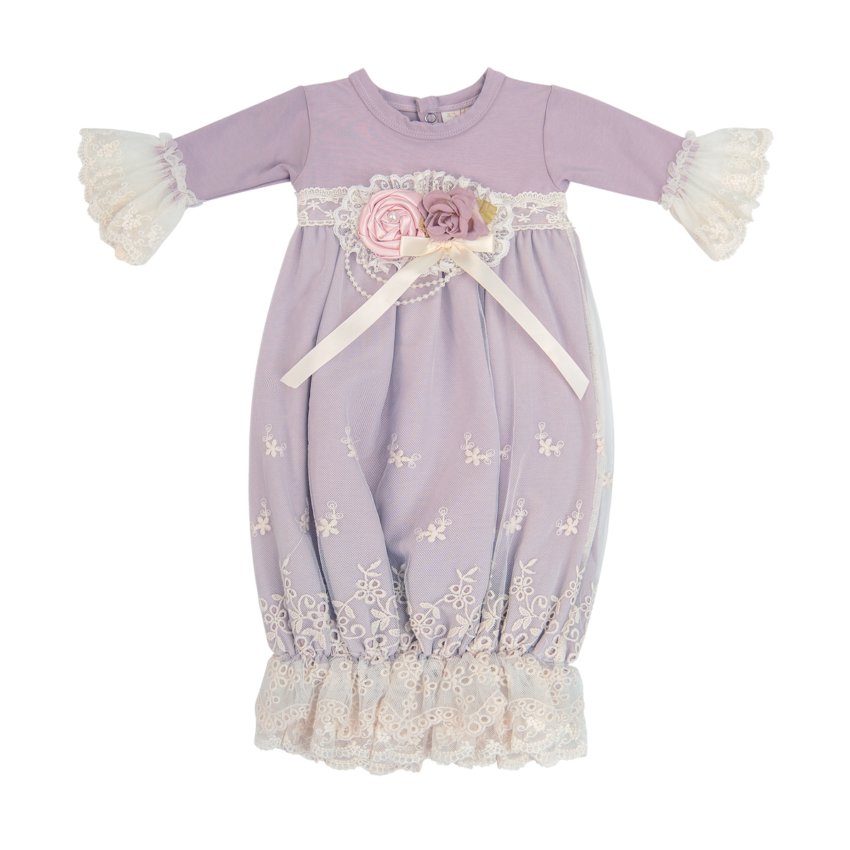 Frilly Frocks Genevie Unisex Gown for Infants & Toddlers