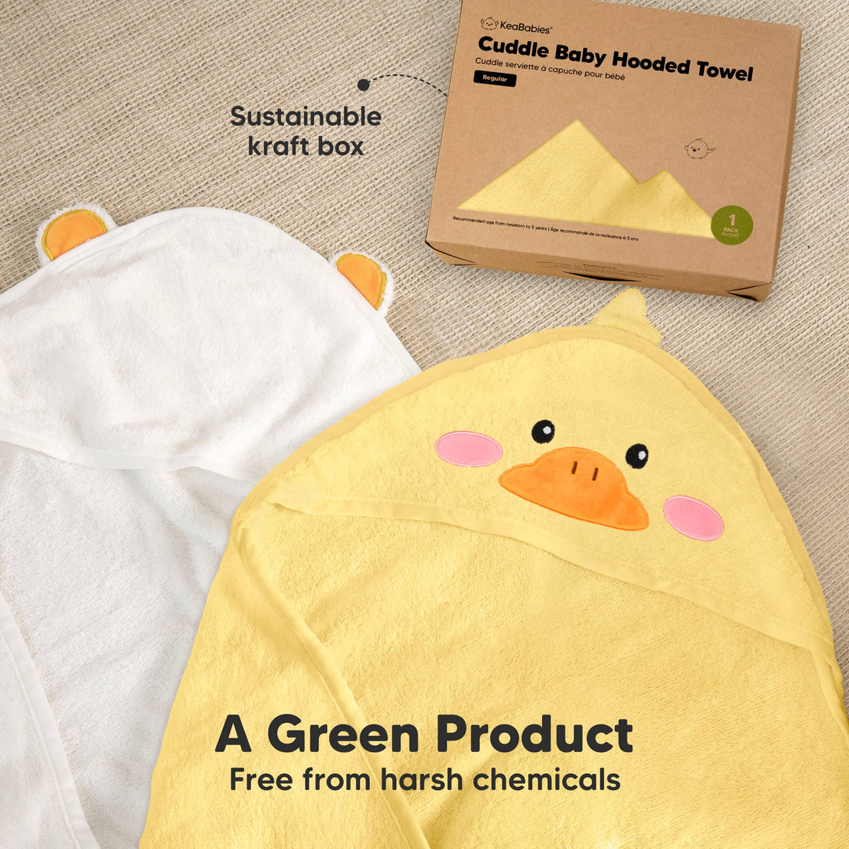 Duck KB Cuddle Baby Hooded Towel