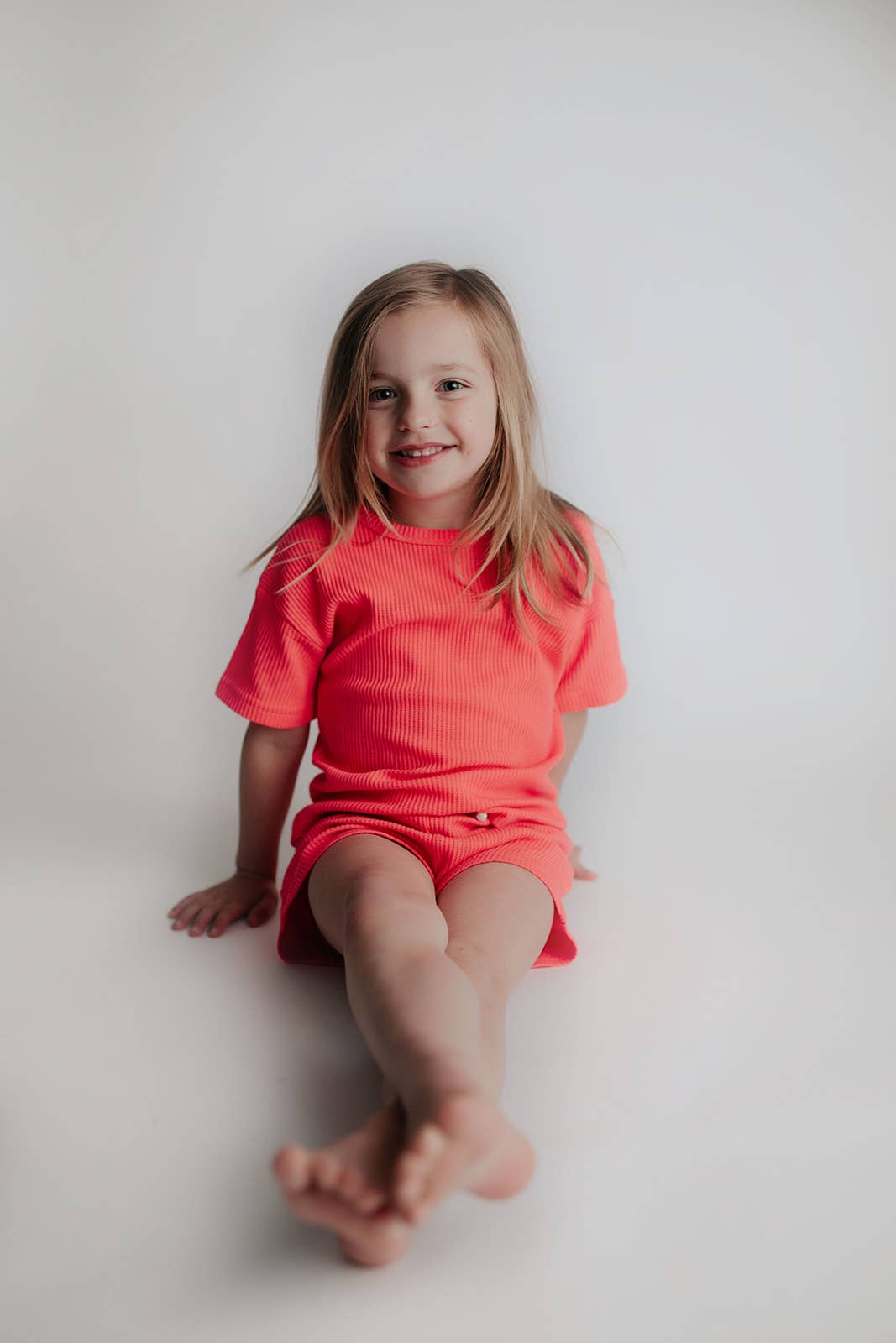 Hot Neon Pink Waffle 2pc Set