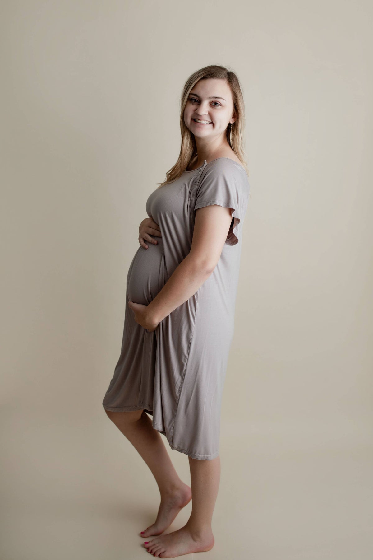 Harbor Mist Maternity Mommy Labor &Delivery, Nursing Gown