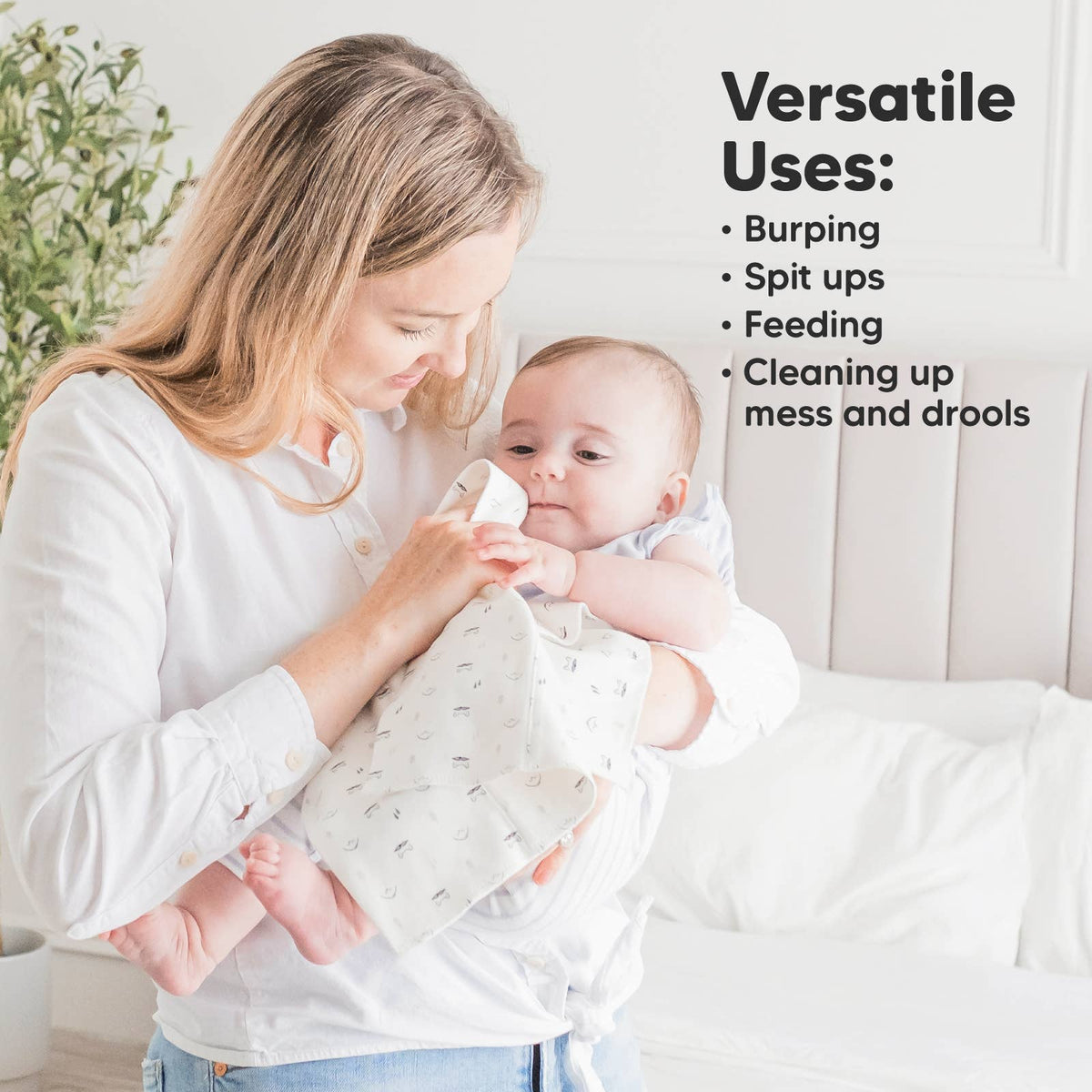 Neutrals 6-Pack Shea Burp Cloths