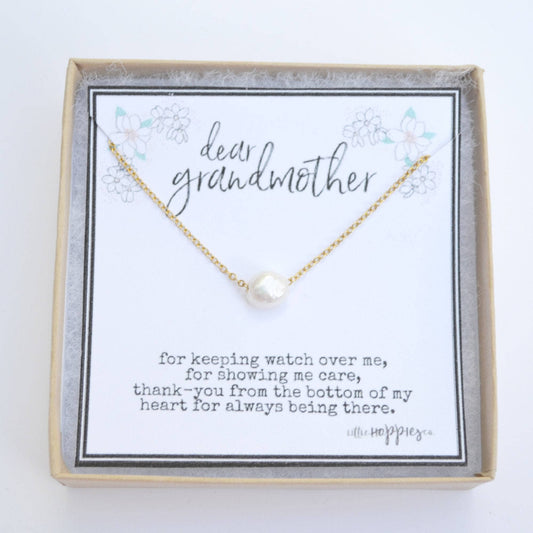 Gift for Grandma, Pearl Necklace