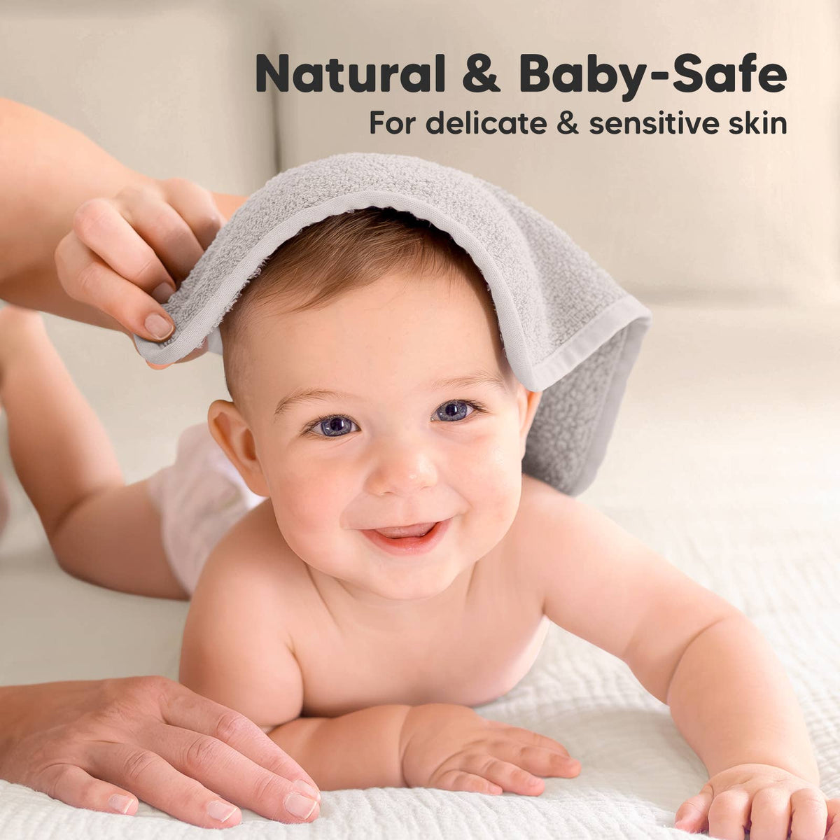 Heather - 6-Pack Baby Wash Cloths